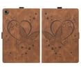 thumbnail image 4 of Allytechgroup Premium iPad Air 11 Case 2024 - Slim Fit Shockproof and Drop Protective Flip Case - Heart and Butterfly Embossed - Ideal for Apple iPad Air 11 Inch 2024, Brown, 4 of 11