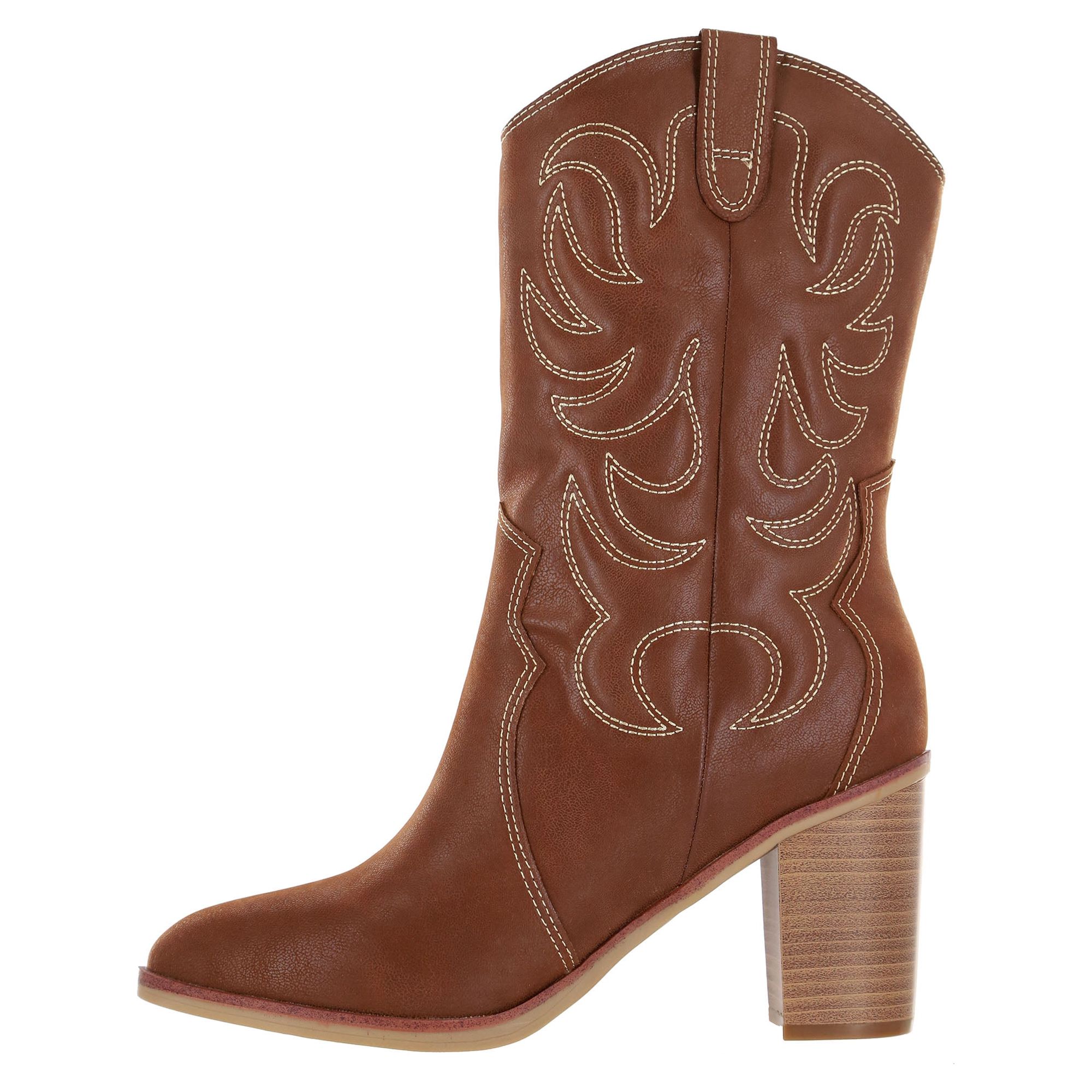The Pioneer Woman Embroidered Mid-Calf Western Boots, Women's - image 3 of 6