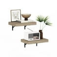thumbnail image 4 of Furinno TANNA 15-Inch Wall Mounted Floating Display Shelves in Natural Set of 2, 4 of 6