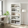 thumbnail image 1 of 5-Shelf Bookcase, Modern 32" Wide Freestanding Wooden Bookshelves with Open Compartment, for Office, Library, 1 of 6