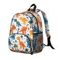 thumbnail image 2 of Cute Dinosaur Pattern Backpack Backpack for School,Cute School Bag,Schoolbag with Adjustable Shoulder Straps & Padded Back,13.8"x11.4"x6", 2 of 6
