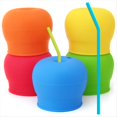 thumbnail image 4 of Tapas de Silicona para Vasos con Boquilla para Bebés Pequeños (Paquete de 5). Tapas Antiderrames. Se Estiran para Cubrir Vasos, Frascos y Tazas., 4 of 5