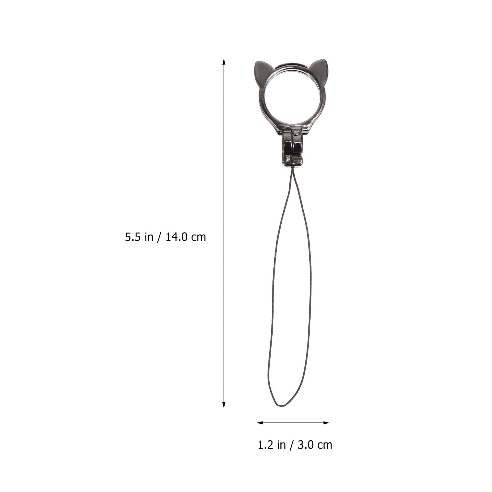 USHOBE Phone Rope Lanyard, Black, Double-Layer Fiber, Multi-Functional, 2Pcs