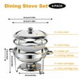 thumbnail image 2 of Kalkiam Buffet Chafing Set Set of 4 Party Food Warmer Stainless Steel Buffet Set Detachable Chafing Dish Set with Lid & Holder for Weddings Catering Banquets Events improved, 2 of 9