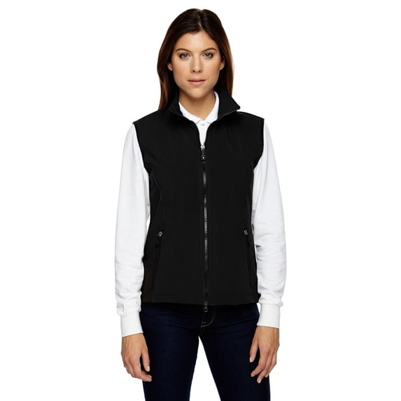 Ash City 78050 Ladies 3-Layer Light Bonded Soft Shell Vest -Black -2XL