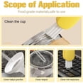 thumbnail image 6 of 3 in 1 Cup Lid Cleaning Brush, 3 in 1 Multifunctional Cleaning Brush Portable Cup Lid Cleaner for Bottle Gap Tight Spaces Cup, Portable Cup Lid Cleaner with Brush,1Pcs(Yellow), 6 of 7