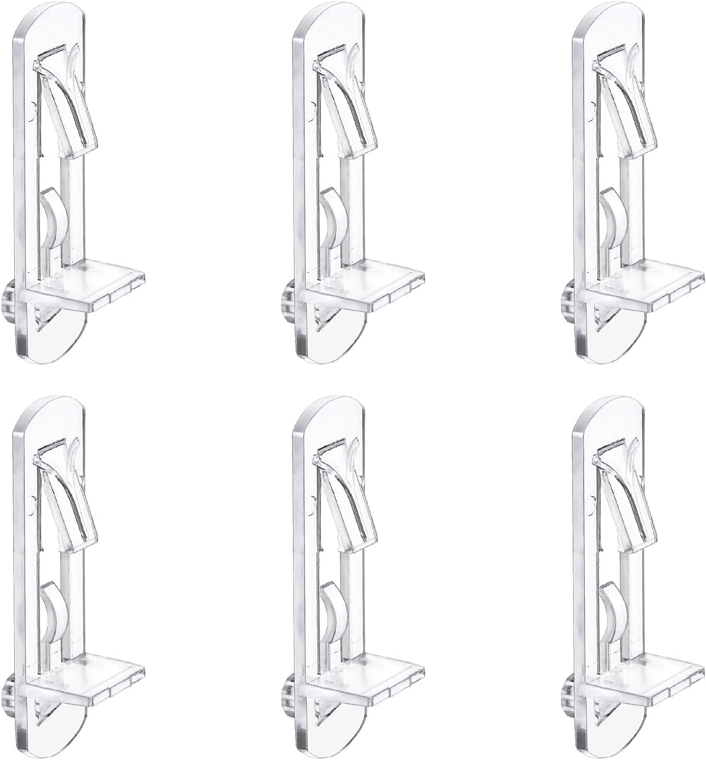 30 Pack Shelf Support Peg, Clear Plastic Shelf Pins, SelfLocking Bracket Clips for