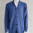 thumbnail image 1 of Suéter de otoño e invierno, cárdigan de punto para hombre, abrigo ajustado de color sólido para hombre, 1 of 6