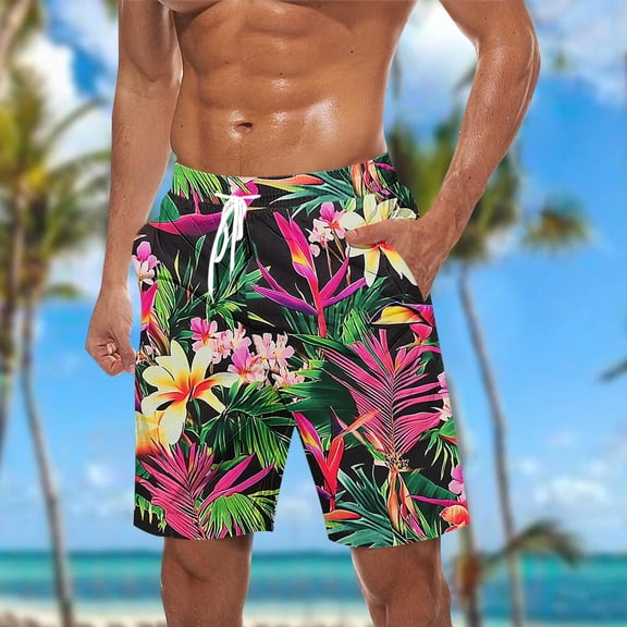 7" Men's Board Shorts Swimwear No Mesh Lining - Swim Trunks Surf Shorts Bathing Suit with Pocket UPF50