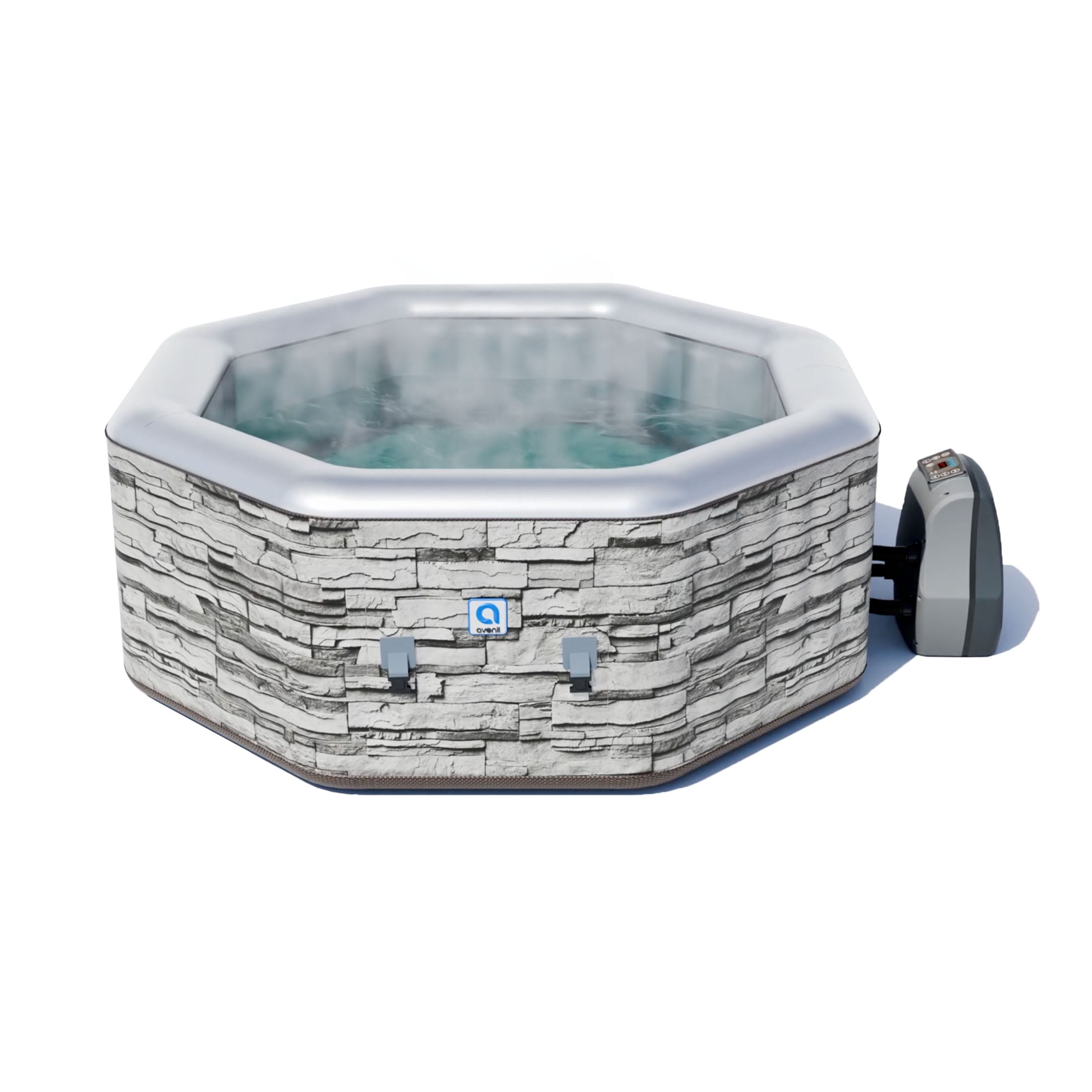 美品♡Airly Shape RESORT Avenli Vermont 3-5 Person Inflatable Hot Tub Spa + Cover, Gray