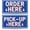 Blue-2PK, variant on Order Here Sign, 2 pk Hanging Order Here Pick Up Here Signs, Double-Sided Acrylic Restaurant Signs for Business, Restaurants, Cafes & Bars, 11.9‘’x5.9‘’