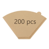 200pcs Cone Coffee Filters, Unbleached Brown Paper, 2-6 Cup, Unbleached Paper Coffee Filter