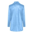 thumbnail image 4 of Women's Single Button Blazer, Tailored Loose Lapel Suit Jacket, Stretch Office Blazer, Casual Suit Jacket, Soft Long Sleeve Blazer Sky Blue M, 4 of 5