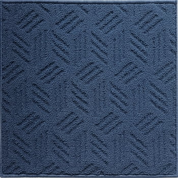 Mainstays Solid High Low Loop Kitchen Mat 18in x 27in Navy Blue
