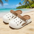 thumbnail image 2 of Krdevn Kids' Solid Color Clogs Lightweight Breathable Hollow Out Non-Slip Summer Beach Slip-On Casual Sandals,Sizes 4-5 Years, 2 of 4