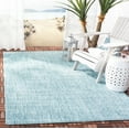 thumbnail image 3 of Safavieh Courtyard Mitre Geometric Indoor/Outdoor Area Rug, Aqua, 5'3" x 7'7", 3 of 15