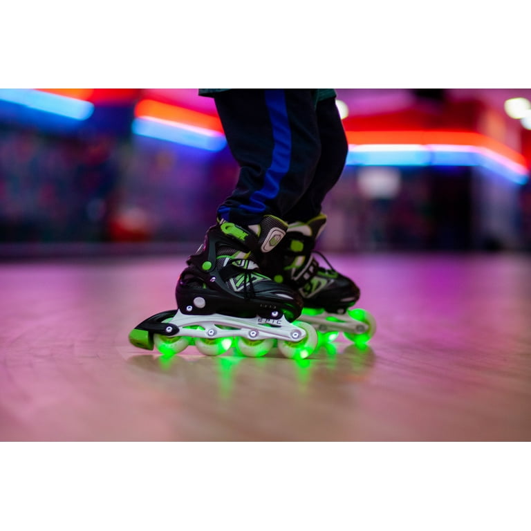 Epic Rage Adjustable Inline Roller Skates w LED Light Up Wheels