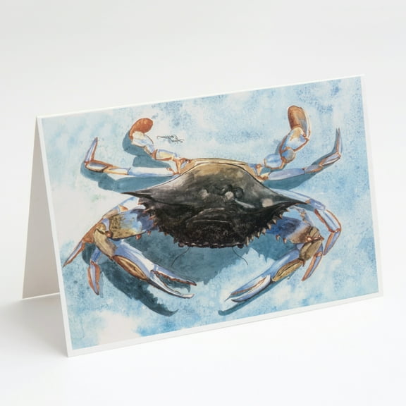 Blue Crab Greeting Cards and Envelopes Pack of 8