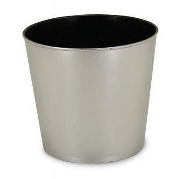 Cheungs PP-101SV 9 in. Round Tapered Recycled Plastic Planter, Silver