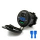 thumbnail image 3 of Auto Barco Motocicleta Impermeable Puerto Usb Dual Led Pantalla Digital Adaptador De Cargador Usb Con Interruptor De Voltímetro,18W 12-24V Sweethay VI008657-01, 3 of 6