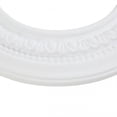 thumbnail image 6 of Mini Spot Light Ring Trim White Ceiling Medallion Urethane Foam Recessed Lighting Trim 5" Inner Dia x 9" Outer Dia Decorative Leaf Lightweight Rosettes Renovators Supply Pack of 3, 6 of 6