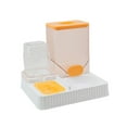 thumbnail image 2 of Alimentador automático y dispensador de agua Dispensador de agua para mascotas Almacenamiento de comida para mascotas Grande Naranja sin Bol, 2 of 9