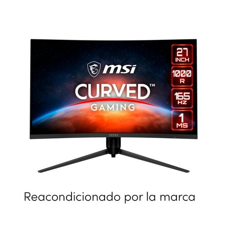 MSI - Optix 27" LED Curved FHD FreeSync Monitor with Height, Tilt, Swivel (DisplayPort, HDMI) - Black