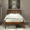thumbnail image 2 of Aukfa Twin Bed with Headboard - Wood Platform Bed Frame - Brown, 2 of 8