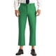 thumbnail image 1 of Pantalones formales recortados para hombres INSPIRE CHIC, color sólido, con frente plano, talla 34, color verde, 1 of 6