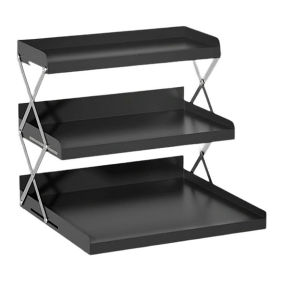 DOLITY Coffee Bar Organizer 3 Tier Coffee Mug Cup Holder for Bedroom Office Kitchen Black