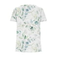 thumbnail image 5 of Women Short Sleeve Christmas gift Fashion Trendy Lining Durable Leisure Printed Thin section Loose Fitting Short Sleeve Green Sexy Lining Size 2XL, 5 of 5