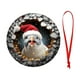 thumbnail image 1 of Wmhnj Adornos navideños de madera con animales sonrientes con gorros de Pap Noel para una decoracin festiva., 1 of 9