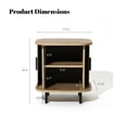thumbnail image 3 of LuxenHome Mid Century Modern Nightstand with Sliding Door, 17.7" Fluted Bedside Table, Small End Table for Bedroom, 3 of 7