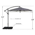 thumbnail image 5 of Westin Outdoor 10’ Gray/White Striped Cantilever Patio Umbrella, UV & Weather Resistant, 5 of 5