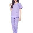 Dagacci Medical Uniform Unisex Scrubs Set Scrub Top and Pants