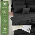 thumbnail image 3 of WISHEAD 7 Piece Comforter Set Queen Size, Ultra Soft Bed in a Bag, All Season Bedding Set with Comforter, Sheets, Pillowcases & Shams, Black, 3 of 6