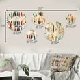 thumbnail image 4 of Designart "Citrus Vintage Floral Mix" Floral Round Wall Art Set Of 5 - Green Bohemian Living Room Wall Metal Art Set, 4 of 6