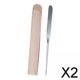 thumbnail image 1 of Espátula de maquillaje,Barra de paleta de mezcla polaca,herramientas de maquillaje,belleza,Espátula mezcladora de maquillaje de acero inoxidable para sombra de ojos,Espátula para 2 piezas, 1 of 8