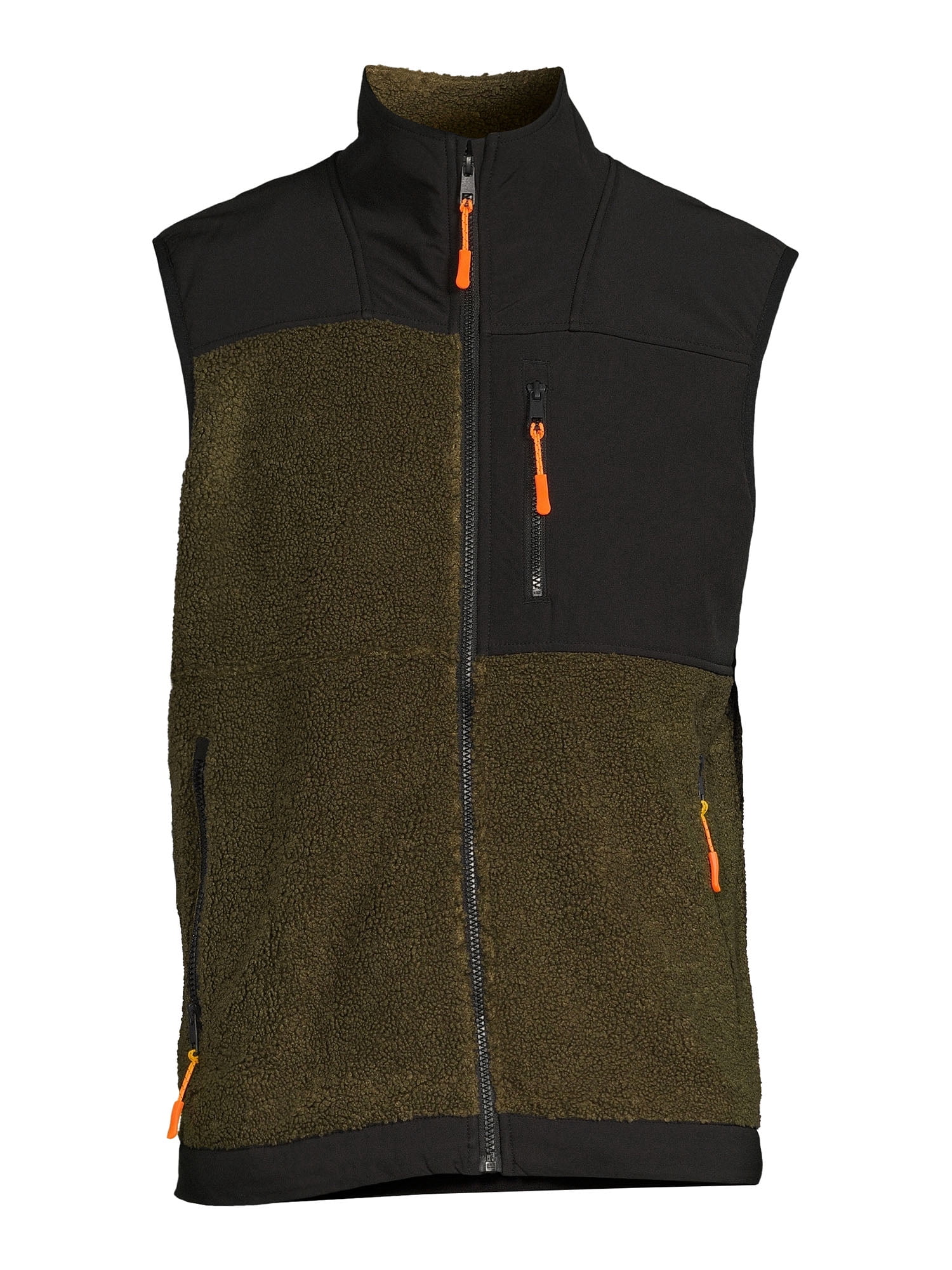 Russell Men's & Big Men's Faux Sherpa Vest, Sizes up to 3XL
