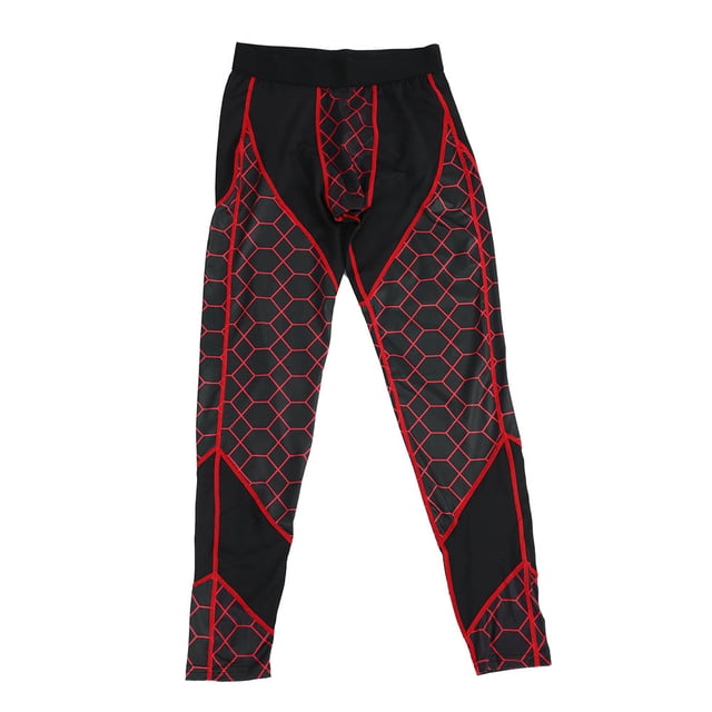Pantalones de fitness para hombres Entrenamiento deportivo Pantalones ajustados de secado rápido con alta elasticidad Rojo, XXL