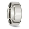 thumbnail image 3 of Mens Chisel Stainless Steel 8mm Beveled Edge Wedding Band Ring, 3 of 6