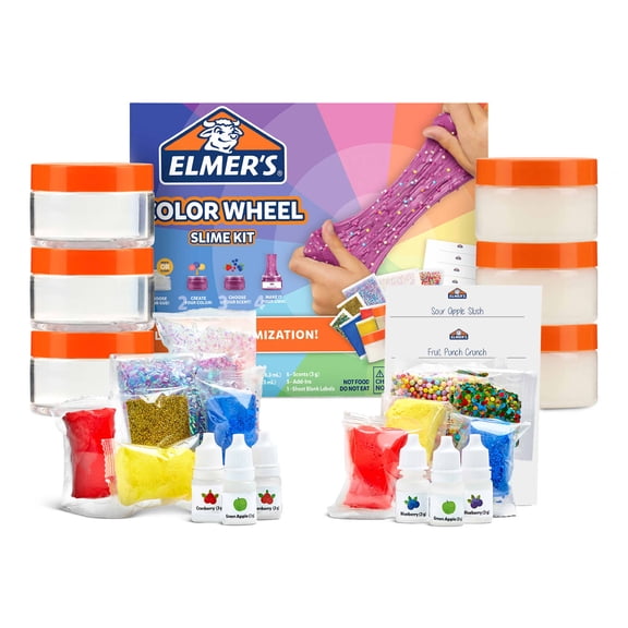 Elmer's Color Wheel Slime Kit, Includes Premade Slime and Slime Supplies, 24 Piece Kit