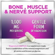 Magnesium Glycinate Supplement - 100% Chelated & Purified - to Support Sleep, Heart Health, Muscles, Bone Strength - Gentle, High Absorption Magnesium Formula - Vegan, Bottled in USA - 60 Capsules