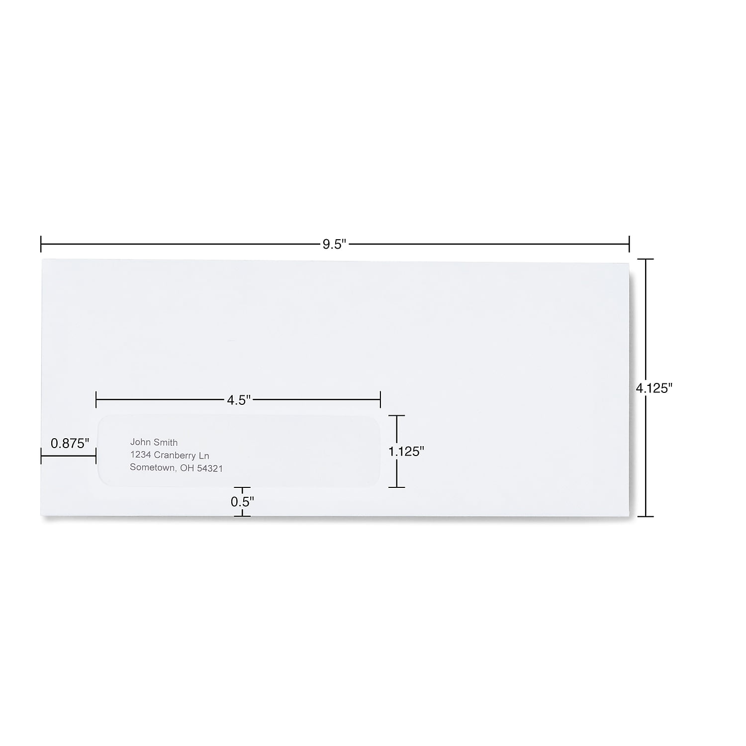 Staples Gummed Security Tinted Business Env. 4 1/8" x 9 1/2" White Wove 500/BX 918161