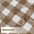 thumbnail image 6 of Checkered Vinyl Rectangle Tablecloth, 60 x 102 Inch, 100% Waterproof Oil Proof Spill Proof PVC Table Cloth, Wipe Clean Table Cover for Dining Table, Buffet Parties, Coffee and White, 6 of 6
