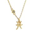 thumbnail image 2 of Collar con dije signo zodiaco Piscis chapa de oro 18k, 2 of 4