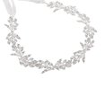thumbnail image 3 of YooGuoGuo Wedding Headband Leaf Crystal Wedding Headpiece Bridal Rhinestone Hair Accessories for Brides Wedding Hair Vine (Silver), 3 of 6