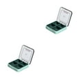 thumbnail image 1 of Youkk Pill Box Portable Tablet Storage Container Dispenser Organizer Suitcase Green 2Set, 1 of 6