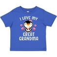 thumbnail image 3 of Inktastic I Love My Great Grandma with Cute Penguin and Hearts Girls Toddler T-Shirt, 3 of 5