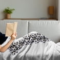thumbnail image 3 of Letter V Soft Flannel Fleece Throw Blanket, Diagonal Stripe Design Alphabet V Sport Themed Match Day Arrangement, Cozy Plush for Indoor and Outdoor Use, 50" x 60", Black and White, by Ambesonne, 3 of 5